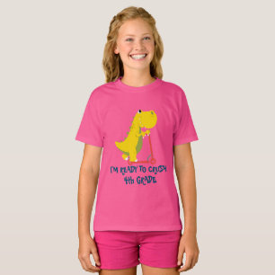 Camiseta Escola de patinetes de caminhão de dinossauros do 