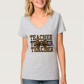 Camiseta Escola de Professora de Arco de Leopardo Lápis Sal