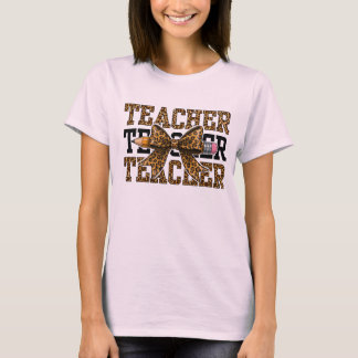 Camiseta Escola de Professora de Arco de Leopardo Lápis Sal