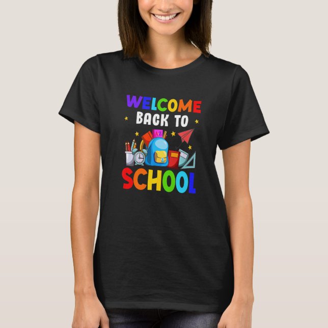 Camiseta Escola De Professores Bem-Vindo De Volta À Escola (Frente)
