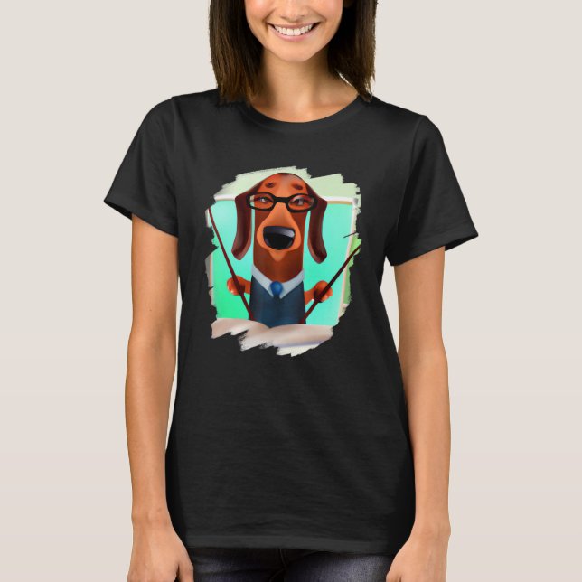 Camiseta Escola de Professores Cute Dachshund Chiweenie (Frente)