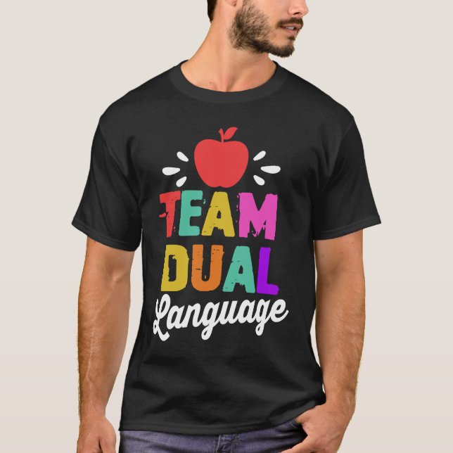 Camiseta Escola de Professores da Equipe de Linguagem Dupla (Frente)