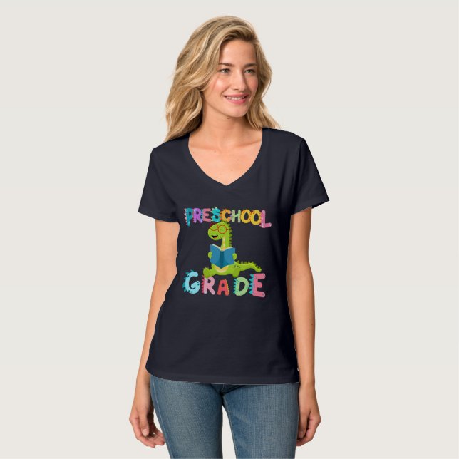 Camiseta Escola de Professores de Esquadrão da Pré-escola d (Frente Completa)