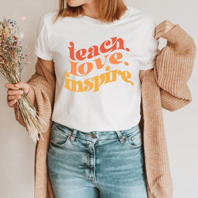 Camiseta Escola de Professores retraem diversão colorida (Criador carregado)