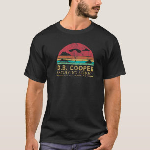 Camiseta Escola de Skydiving Db Cooper 1971 Retro Skyjackin