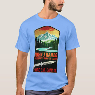 Camiseta Escola de Sobrevivência de John J Rambo