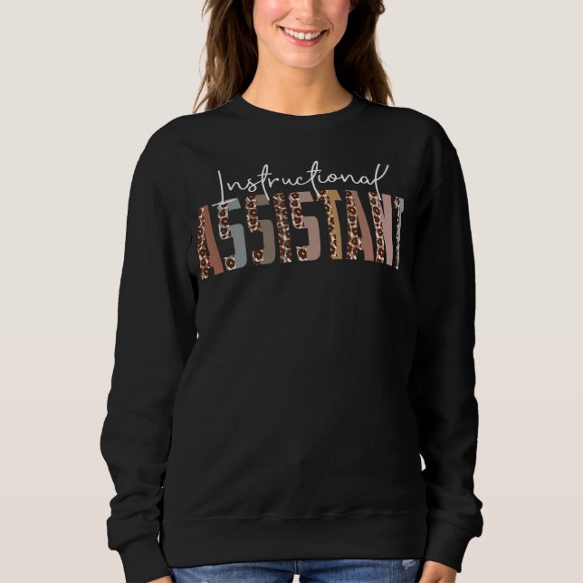 Camiseta Escola de Título do Assistente Instrutivo Leopard  (Frente)