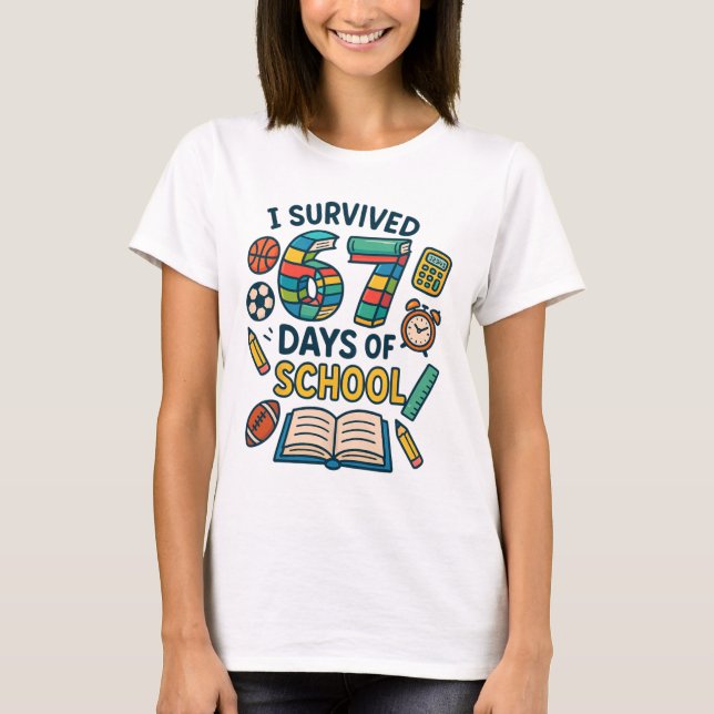 Camiseta Escola Divertida Seis Sete Meme Piada de Aluno Pro (Frente)