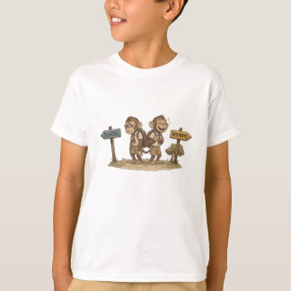 Camiseta Escola Divertida vs Macacos de Férias Fofos Volta 