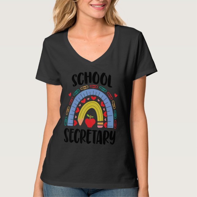 Camiseta Escola do Secretário Escolar Rainbow Acedamic (Frente)