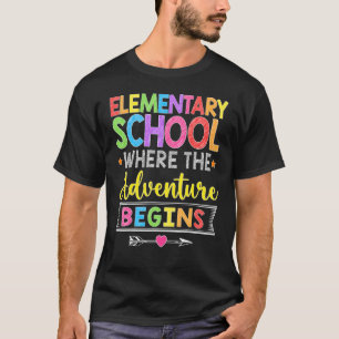 Camiseta Escola Elementar Onde Começa A Aventura