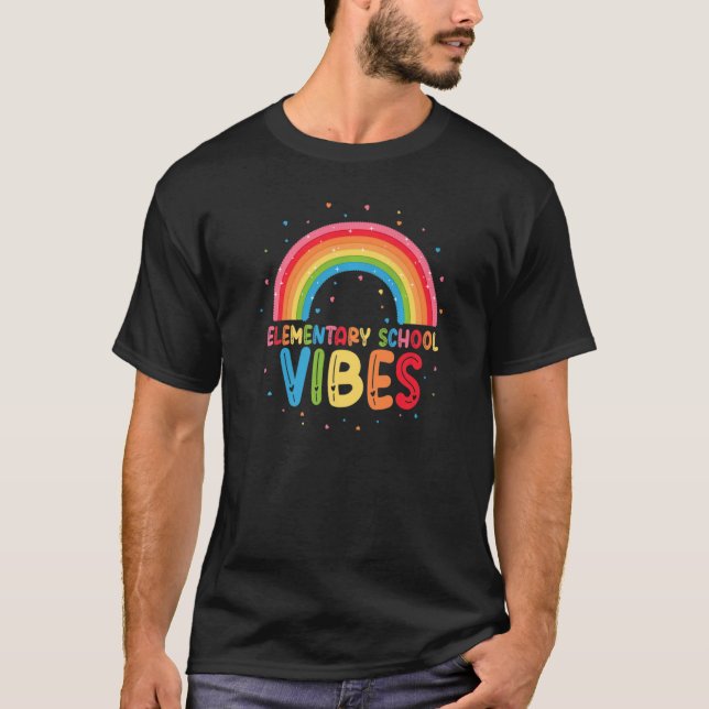 Camiseta Escola Elementar Víblia No Primeiro Dia De Volta À (Frente)