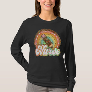 Camiseta Escola Enfermeira Equipe de Tripulação Leopard Rai