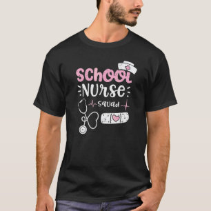 Camiseta Escola Enfermeira Escolar Equipe Frases de Enferme