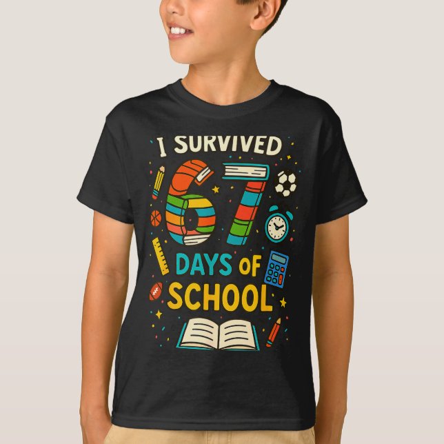 Camiseta Escola Engraçada Seis Sete Meme Piada Aluno Profes (Frente)
