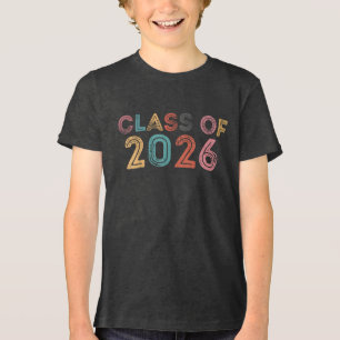 Camiseta Escola Espírito da Turma de 2026 Graduação Vintage
