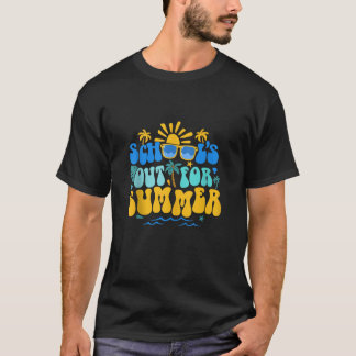 Camiseta Escola fora para férias de verão Retrô no último d