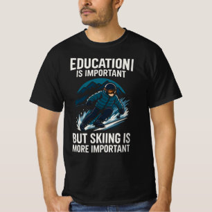 Camiseta Escola Importante Mas Esqui Mais Importante