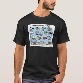 Camiseta escola literária de peixes clássicos