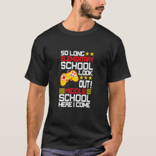 Camiseta Escola Média Aqui Eu Vim Tão Longa Escola Elementa
