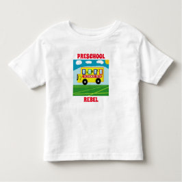 Camiseta Escola Pré-Escolar Rebelde Bonita Diversão