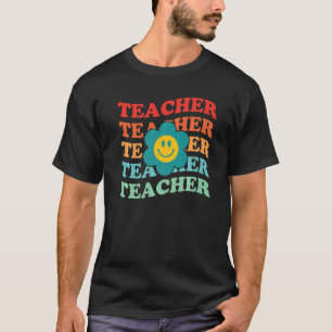 Camiseta Escola Primária Inspirador Colorido Chá Retro