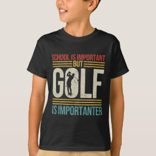 Camiseta Escola Retro Vintage é Importante Mas Golfe é Impo