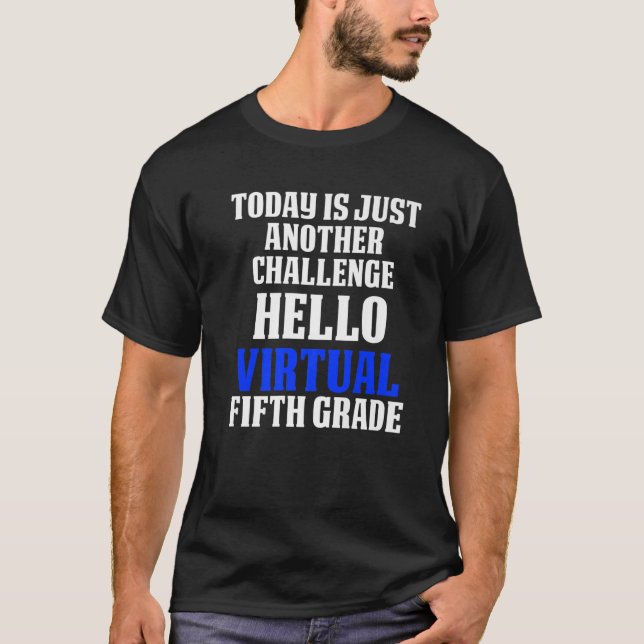 Camiseta Escola Virtual Online do 5º grau do 5 (Frente)