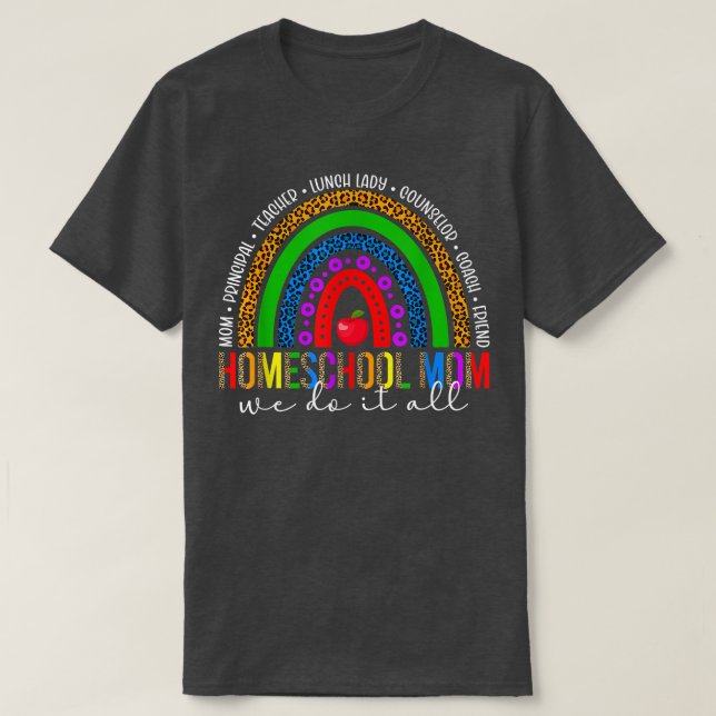 Camiseta Escolas de casa Mãe Arco Arco-Íris Homenageando Mã (Frente do Design)