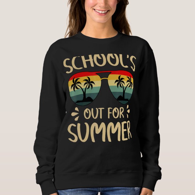 Camiseta Escolas De Óculos De Sol De Verão De Sunset Saindo (Frente)