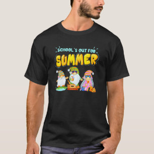 Camiseta Escolas Fora Para Férias De Gnomos De Verão, Praia