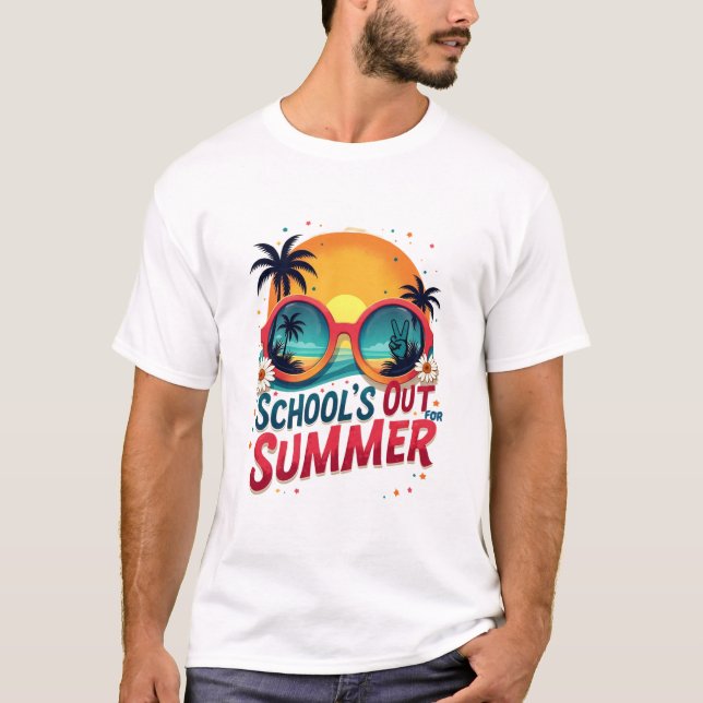 Camiseta Escolas Fora Para O Verão (Frente)