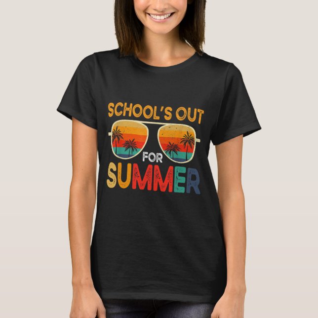Camiseta Escolas Fora Para O Verão No Dia Passado De Profes (Frente)