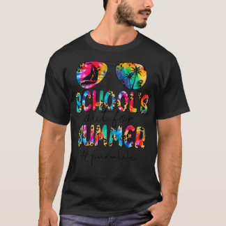 Camiseta Escolas Fora Para O Verão Para A Vida Leopardo Tie