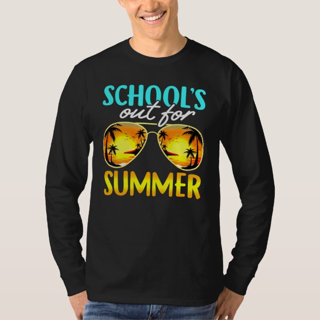 Camiseta Escolas Saídas Para O Verão, Óculos De Sol Praia S (Frente)