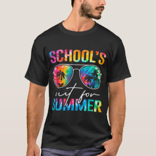 Camiseta Escolas Saídas Para O Verão Tie Dye No Dia Passado