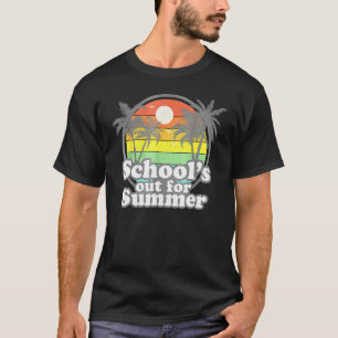 Camiseta Escolas Vintage Saindo Para O Verão Feliz Dia Pass