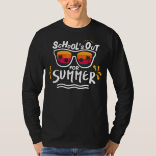 Camiseta Escolas Vintage Saindo Para O Verão Feliz Dia Pass