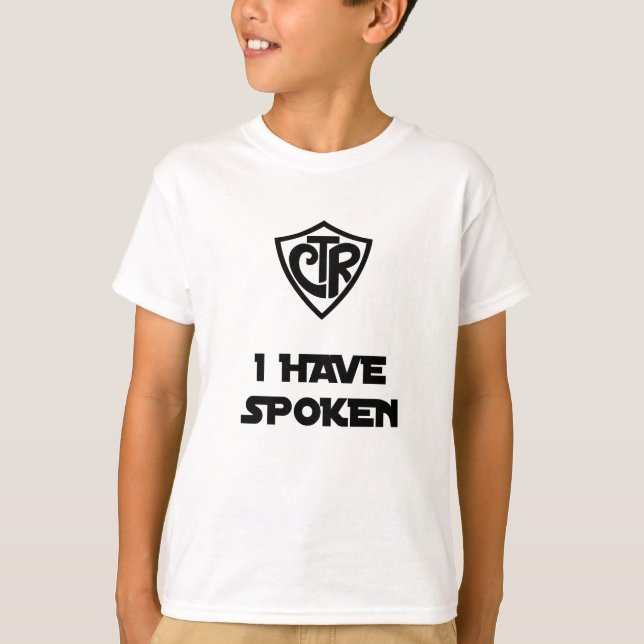 Camiseta Escolha a direita que eu falei batismo de LDS engr (Frente)