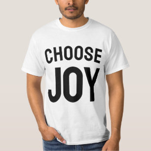 Camiseta Escolha Alegria Inspiradora Citação de