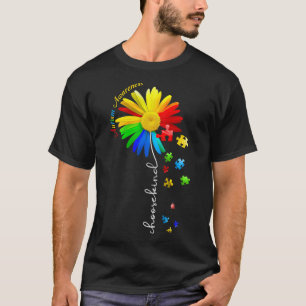 Camiseta Escolha Amável Flor de Girassol de Conscientização