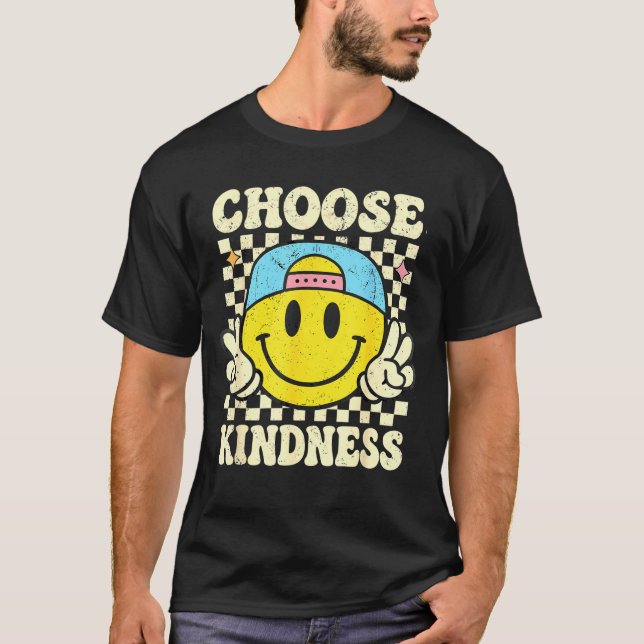 Camiseta Escolha Bondade Rosto Sorridente Groovy (Frente)
