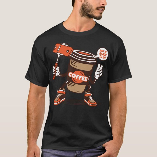 Camiseta Escolha café quente para ir (Frente)