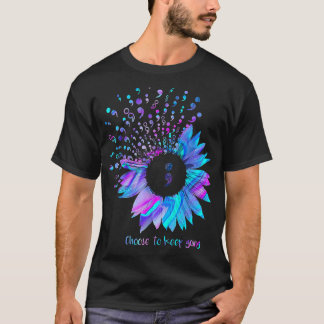 Camiseta Escolha Continuar A Sensibilizar O Suicídio Girass