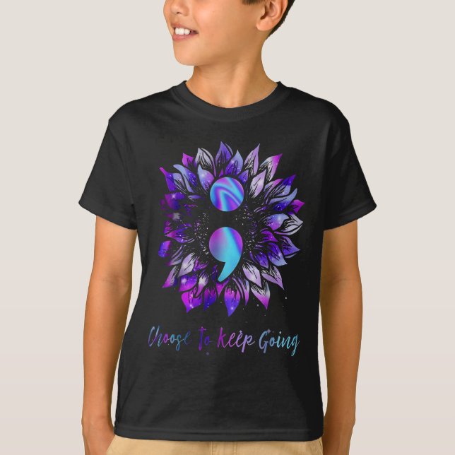 Camiseta Escolha Continuar Prevenção à Conscientização do S (Frente)