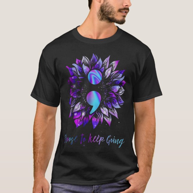 Camiseta Escolha Continuar Prevenção à Conscientização do S (Frente)