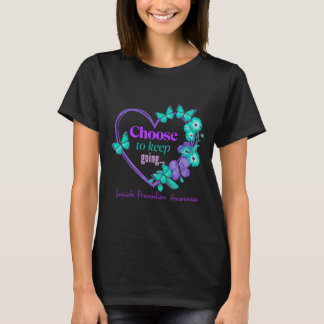 Camiseta Escolha Continuar Seguindo Em Frente Mulheres Flor