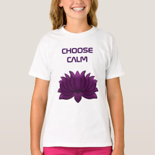 Camiseta Escolha Flor de Lótus Roxa Calma 