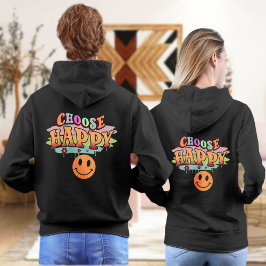 Camiseta Escolha Hoodie Feliz, Estética Superdimensionada