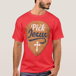 Camiseta Escolha Jesus Guitarrista Músico Guitarrista Faith